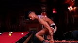 African gay hunk drilled on pool table snapshot 3