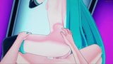 Hatsune Miku masturbating before getting POV fucked onstage snapshot 15