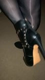 Shiny hose and boots see you soon xxx snapshot 9