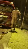 Naked walking on truck parking snapshot 1