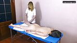 Blonde masseuse massages virgin babe Adley snapshot 13
