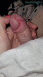 handjob, kurzer blowjob, dicke Titten und komm auf meiner haarige Schmetterlings muschi snapshot 2