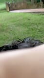 Cruising fucking in a public park with a curious hetero with a big dick he fucks my beautiful ass without a condom and he cums snapshot 3