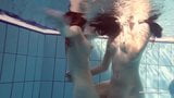 Mia and Petra undress eachother in the swimmingpool snapshot 13