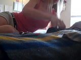 Kandie's cute flirty face, toes   soles, wiggling   pointing snapshot 2