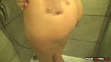 Big booty girlfriend takes a soapy shower snapshot 11