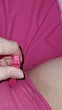 Wet panty pussy masturbation, pink tweezers, horny wife...:) snapshot 3