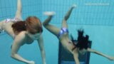 Silvie and Zhanetta are naked in the pool snapshot 3