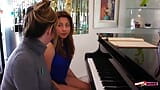 After playing some music, this brunette begs her lesbian piano teacher to fuck her raw snapshot 2