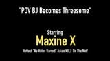 Sex Starved Asian Milf Maxine X Pleasures 2 Big White Cocks! snapshot 1