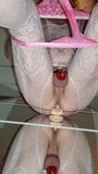 Sissy fucks herself at a mirror snapshot 6