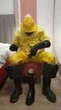 yellow rain gear and rubber boots snapshot 4