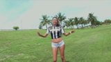 Slutty footbal girl in hot POV action snapshot 4