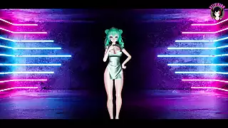 Miku gợi cảm trong chiếc váy trung quốc nóng bỏng nhảy múa + cởi ...