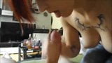 Pipe en POV d'une jolie rouquine tatouee aux tetons pierces snapshot 11