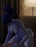 Overwatch widowmaker vaquera saltando sobre su pareja caliente snapshot 19