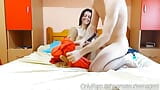 Romantic Sensual Gentle Sex of a Real Teen Couple on the Bed in different Poses with Love snapshot 4