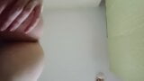 My butts are itching today. Fart. Hairy pussy with open lips closeup. snapshot 4