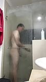 I record my cousin without being caught when he takes a hot shower snapshot 13