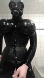 Latex Rubberdoll handjob cum snapshot 5