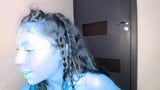Busty Na'vi from Avatar sucks her big blue nipples snapshot 20