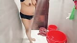 Beautiful housewife shower video.bengali girl bathroom sex. snapshot 9