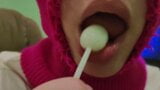 CUTE GIRL SUCKING A SWEET LOLLIPOP! (CHUPA CHUPS)! snapshot 6