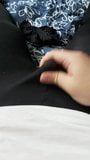 Crossdresser rubbing in opaque tights snapshot 7