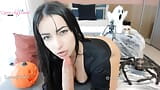 Morticia Addams cosplay virtual en primer plano sexo novia experiencia follando contigo tan bien snapshot 18