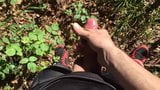 Outdoor Cumshot im Wald beim Mountain Biking snapshot 9