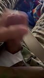 Jerking off in my military army uniform wearing tighty whities (no cum shot) snapshot 13