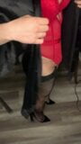 Кроссдрессер носит женское белье и каблуки с бывшей и подружками snapshot 2