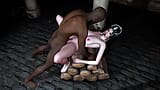 La reine et la servante à grosse bite noire dans un stockage de bois de chauffage (partie 01) - animation 3D v536 snapshot 9