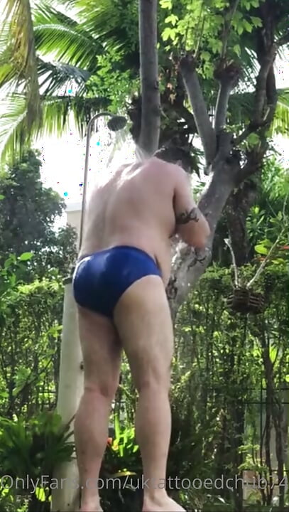 Blue Speedos, Big Body, Water and Slow Motion