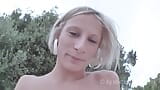 Nadine 19 pisses in the garden snapshot 10