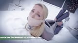 Lil Missy UK - Blonde has some tape bondage fun and hogtied while tape gagged snapshot 4