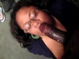 Ebony BBW giving sloppy head 3 snapshot 1