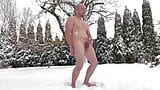 Snow day jerk off outdoors snapshot 8