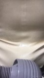 Catsuit handjob wearing latex sheath inside snapshot 8