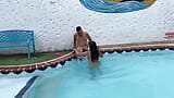 THE NEIGHBOR LEAVES HER HUSBAND AT HOME TO FUCK THE FIRST SEE IN THE POOL snapshot 10