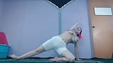 Flash transmisji na żywo dla początkujących jogi - latynoska z dużymi piersiami snapshot 4