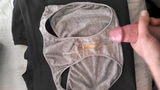 another man cums on my wifes pussy stained panties! snapshot 2