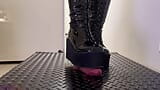 Painful Mistress Session in Heavy Chunky Platform Black CBT Boots - TamyStarly - Bootjob, Shoejob, Trample, Crush snapshot 2