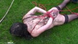German Fetish Dominatrix is punished outdoors by her master snapshot 3