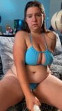 BBW Marie Cums Hard - Two Loud Vibrator Orgasms - BBW Milf Dirty Talk - Turquoise Bikini Fetish snapshot 2