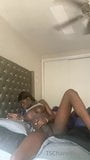 Ebony tranny playing with her big cock snapshot 7