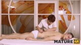 MATURE4K. Admirable fun of mature woman and client in the massage parlor snapshot 8