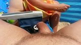 wife does handjob on beach snapshot 1