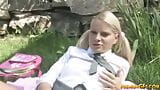 Schoolgirl Young Kimmy fondling her gash snapshot 16