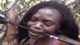 Big Tits African Mama Public Outdoor BDSM Hardcore Whipping snapshot 1